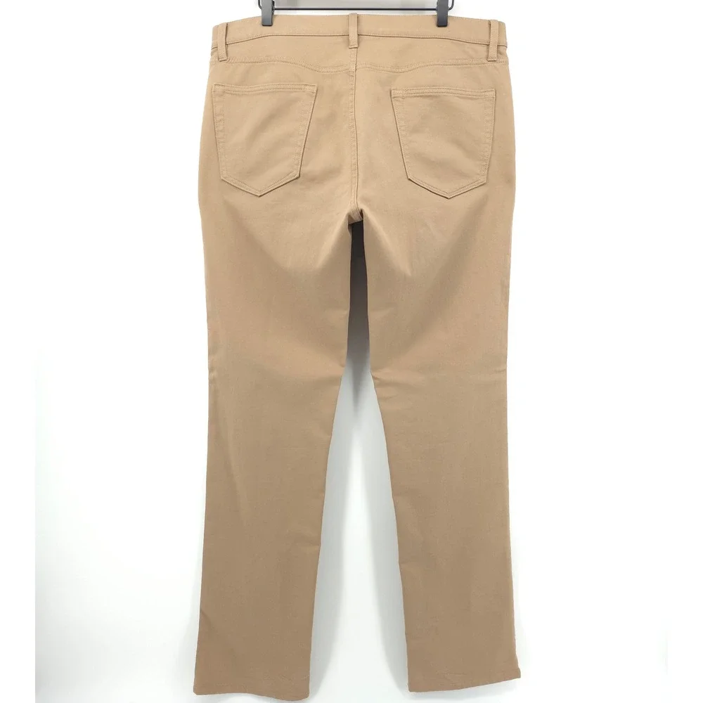 Banana Republic Mens Traveler Pants 36x34 Slim Fit Khaki Tan Chino Stretch